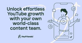 Thumbnail of HeyFriends! | YouTube Growth, Video Editing, Thumbnail Design, and Strategy