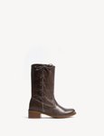 Thumbnail of Julia Gaucho Boot With Laces In Dark Brown Escovado Leather