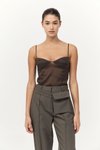 Thumbnail of Transparent Silk Cami - Black Olive