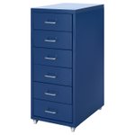 Thumbnail of HELMER drawer unit on casters, blue, 11x271/8" - IKEA