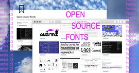 Thumbnail of open source typefaces | Are.na