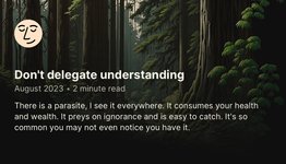 Thumbnail of Don't delegate understanding