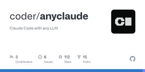 Thumbnail of GitHub - coder/anyclaude: Claude Code with any LLM
