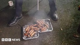 Thumbnail of Rescued piglets served up as sausages to firefighters