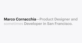 Thumbnail of Marco Cornacchia—Product Designer in SF