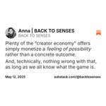 Thumbnail of Anna | BACK TO SENSES on Substack