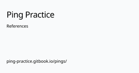 Thumbnail of References | Ping Practice