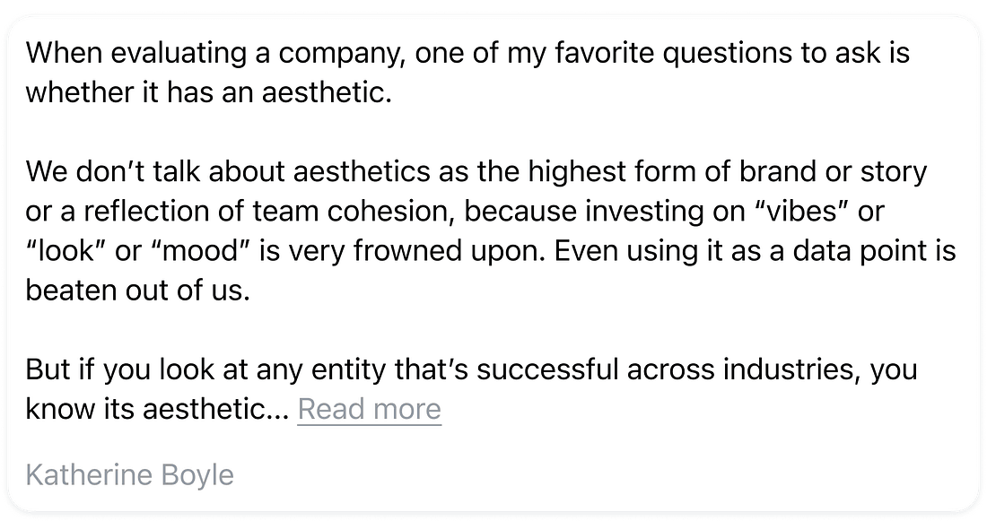 Thumbnail of Aesthetics all the way down, baby