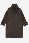 Thumbnail of Raglan Sleeve Overcoat Wool Brown Herringbone