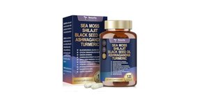 Thumbnail of 25-in-1 Sea Moss Black Seed Oil Ashwagandha Ginger Shilajit Supplement, Sea Moss Capsules Pro with Bladder Burdock Ceylon Cinnamon Berberine ACV Manuka VIT C & D3 for Men Women, 120