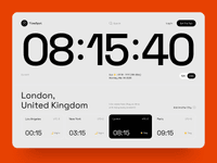 Thumbnail of Dashboard World Clock UI