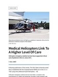 Thumbnail of Medical Helicopters Link To A Higher Level Of Care