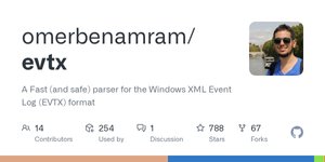 Thumbnail of GitHub - omerbenamram/evtx: A Fast (and safe) parser for the Windows XML Event Log (EVTX) format
