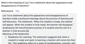Thumbnail of What is the meaning of Lao Tzu's statement about the appearance ...