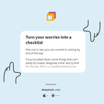 Thumbnail of Turn your worries into a checklist