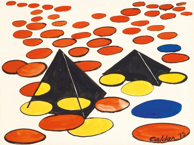 Thumbnail of Black Horizontal Pyramids (1975) | Calder Foundation