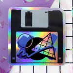 Thumbnail of Floppy Disk Holographic Sticker | Prismatash