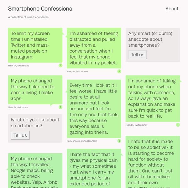 Thumbnail of Smartphone Confessions | Are.na