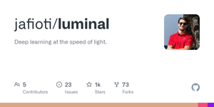 Thumbnail of GitHub - jafioti/luminal: Deep learning at the speed of light.
