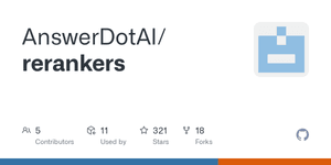 Thumbnail of GitHub - AnswerDotAI/rerankers
