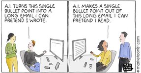 Thumbnail of AI Written, AI Read cartoon - Marketoonist | Tom Fishburne