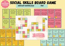 Thumbnail of Social Skills Board Game, Mental Health, Group Therapy Activity, Anxiety, Depression - Etsy