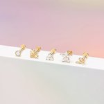 Thumbnail of Solid Gold Flat Back Earrings