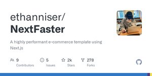 Thumbnail of GitHub - ethanniser/NextFaster: A highly performant e-commerce template using Next.js