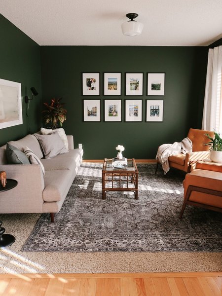 Thumbnail of Tips for Decorating a Living Room with Dark, Bold Paint Color - Kitty Cotten