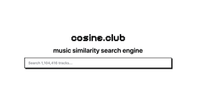 Thumbnail of cosine.club | Music Similarity Search Engine
