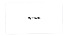 Thumbnail of My Tenets