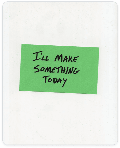 Thumbnail of a moodboard on creating through the fear