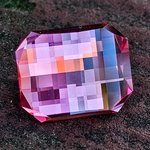Thumbnail of Fire Padparadscha Lab Sapphire, Pixel Rectangle Cut, 11.08 Carats