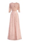 Thumbnail of PINK CRYSTAL EMBELLISHED MESH MAXI DRESS | HAPPY CLOTHING | CULT MIA