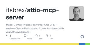 Thumbnail of GitHub - itsbrex/attio-mcp-server: Model Context Protocol server for Attio CRM - enables Claude Desktop and Cursor to interact with your Attio workspace
