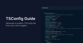Thumbnail of TSConfig Guide - Generate a modern TSConfig file from just a few toggles.