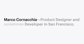 Thumbnail of Marco Cornacchia—Product Designer in SF