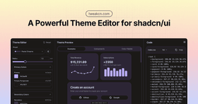 Thumbnail of Beautiful themes for shadcn/ui — tweakcn | Theme Editor & Generator