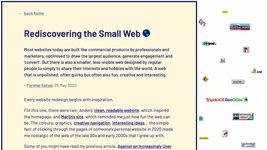 Thumbnail of Rediscovering the Small Web