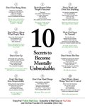 Thumbnail of 10 secrets to become mentally unbreakable: 1. Don't Fear Being Alone Solitude is a superpower. Leverage your time alone to: • Tame your thoughts • Control your emotions • Becom...
