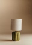 Thumbnail of Lampe Traviata petit modèle - Vert olive - Abat-jour Dolce - Jute Écru