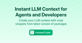 Thumbnail of Context7 - Up-to-date documentation for LLMs and AI code editors
