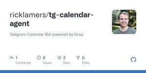 Thumbnail of GitHub - ricklamers/tg-calendar-agent: Telegram Calendar Bot powered by Groq