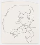 Thumbnail of Andy Warhol, Female Head with Rose In Mouth, ca. 1957