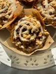 Thumbnail of Cinnamon swirl apple muffins brown butter crumble and frosting - My Baking Studio