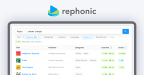 Thumbnail of Rephonic: Get Featured on Podcasts. Best Search Tool