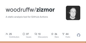 Thumbnail of GitHub - woodruffw/zizmor: A static analysis tool for GitHub Actions