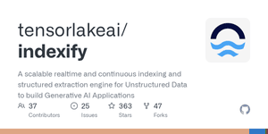 Thumbnail of GitHub - tensorlakeai/indexify: A scalable realtime and continuous indexing engine for Unstructured Data to build Generative AI Applications