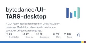 Thumbnail of GitHub - bytedance/UI-TARS-desktop: A GUI Agent application based on UI-TARS(Vision-Language Model) that allows you to control your computer using natural language.