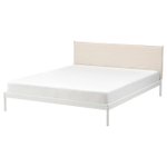 Thumbnail of KLEPPSTAD bed frame, white/Vissle beige, 140x200 cm - IKEA
